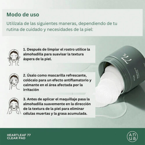 [Anua] Heartleaf 77 Clearpad (70EA) - Imagen 8