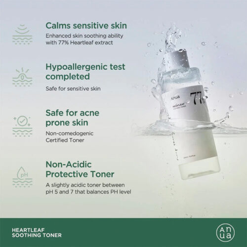 [Anua] Heartleaf 77% Soothing Toner (3 Tamaños) - Imagen 9