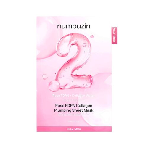 [Numbuzin] No.2 Rose PDRN Collagen Plumping Sheet Mask - Imagen 1