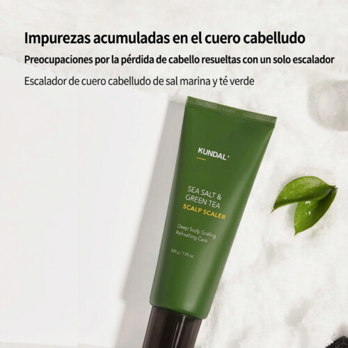Matcha & Kale Clarifying Sea Salt Scalp Scrub 200g - Herb Mint - Imagen 3