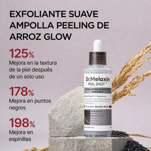 [Dr.Melaxin] Peel Shot Exfoiating Black Rice Ampoule - Imagen 3