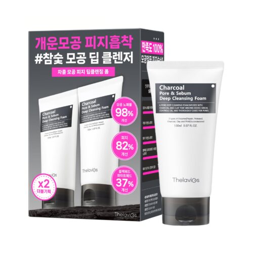 [Thelavicos] Charcoal Pore Sebum Deep Cleansing Foam Double Set 150ml+150ml
