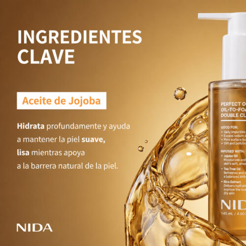 [NIDA] Perfect Clear Oil-To-Foam Double Cleanser 145 ml - Imagen 5